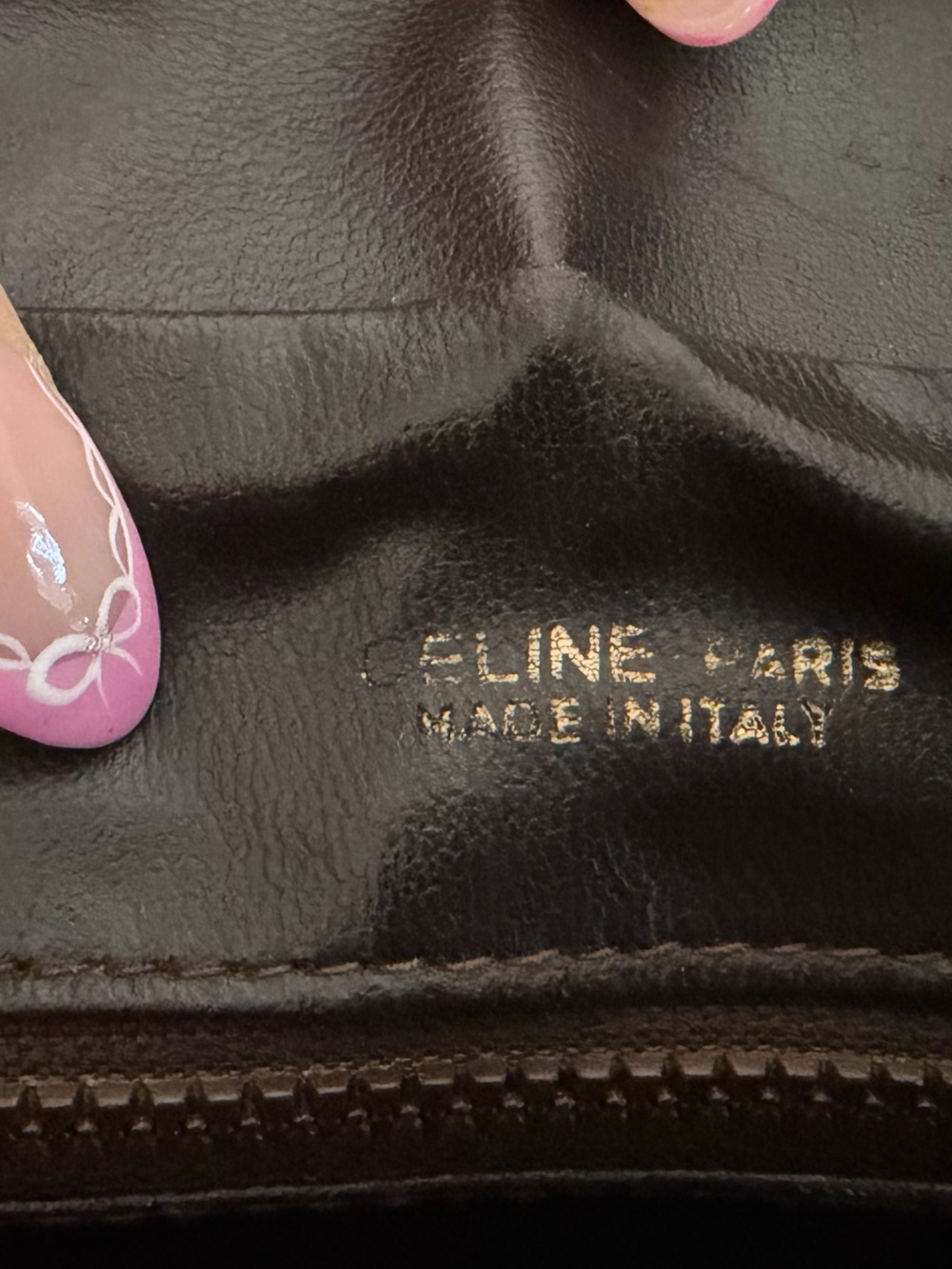 Celine Brown Monogram Boston Satchel with Leather Trim - Picture 4 of 11